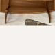 Table basse incurvée en forme de rein plaqué teck