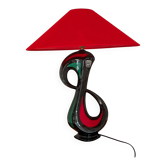 Grande lampe moderniste "Jamet Paris" en céramique vintage