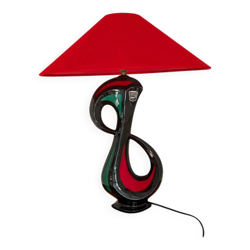 Grande lampe moderniste "Jamet Paris" en céramique vintage