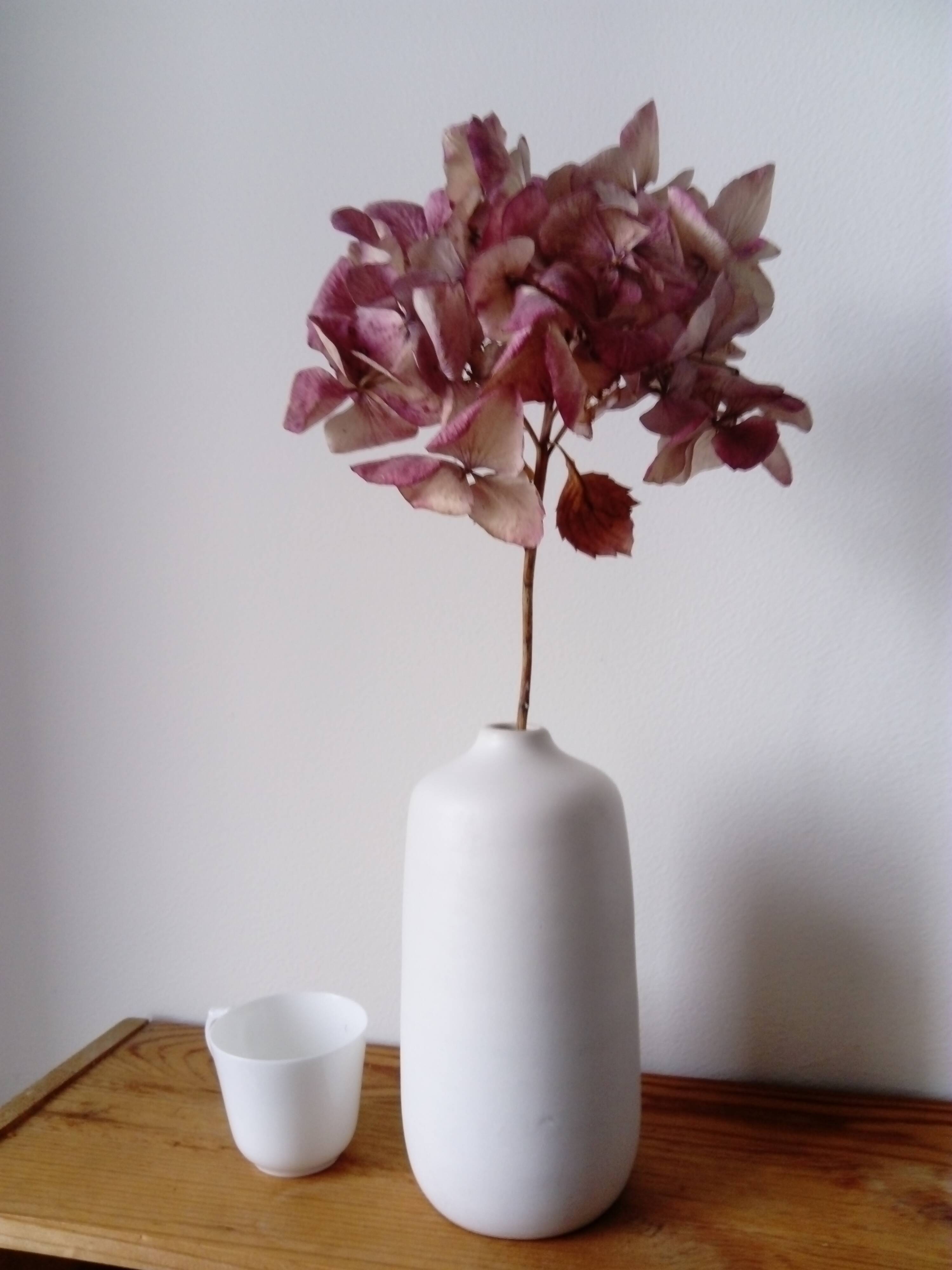Designer white ceramic vase