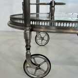 Oval silver-plated brass trolley from Maison Baguès.