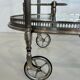 Oval silver-plated brass trolley from Maison Baguès.