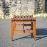 Petit Banc ou table à lattes bois vintage style scandinave, banc bois, table basse bois,