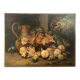 "Still Life with Fruits and Birds", oil on canvas, late 19th century.