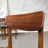 Vintage set of 4 mid century teak dining chairs scandinavian 60s 70s retro danish