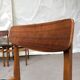 Vintage set of 4 mid century teak dining chairs scandinavian 60s 70s retro danish