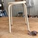 Stool white lacquered sheet metal