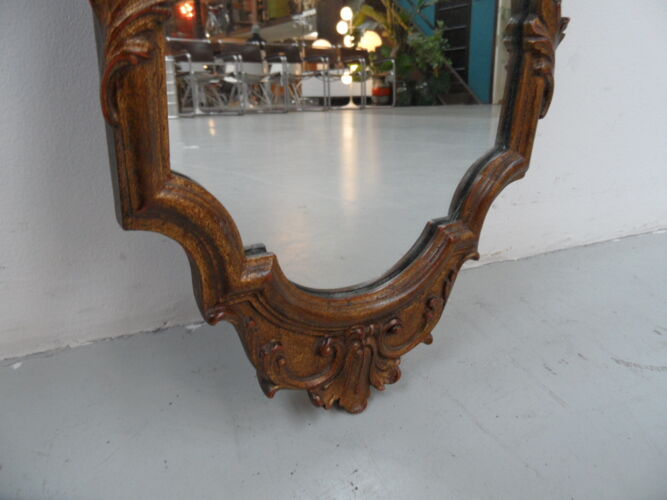 Miroir doré italien vintage 27x74cm