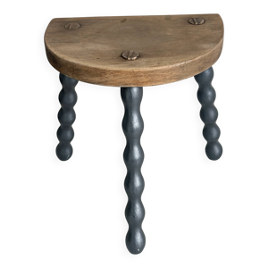 tabouret tripode bois
