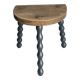 Antique wooden tripod stool with turned legs