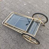 Servant's service with foldable wheels vintage gilded