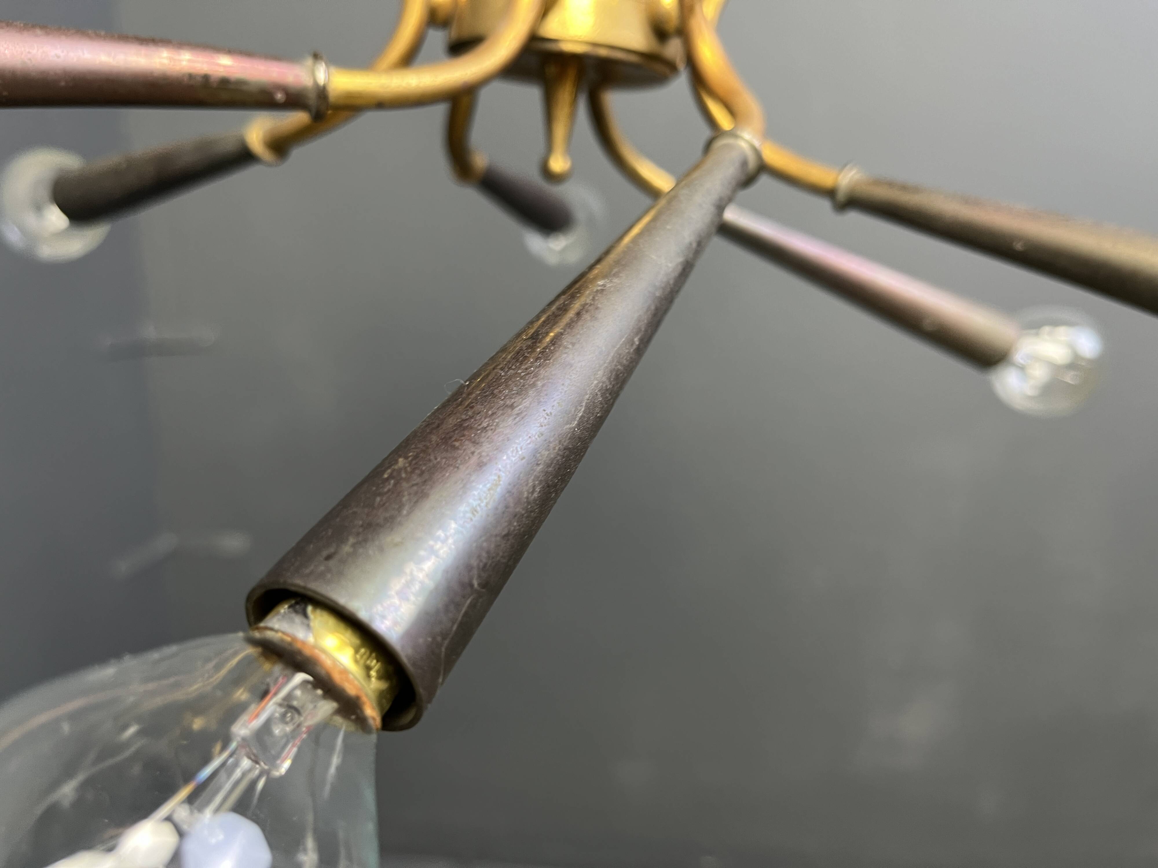 Mid-century Italian brass chandelier, 1960s