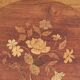 Selette pedestal side table Louis XV style with decorated marquetry and rosewood - 1900s