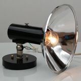 Adjustable black and chrome wall light from Raak, vintage 1960.