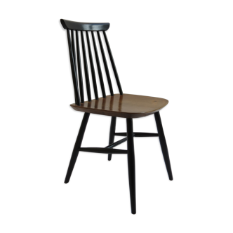 Black and walnut dining chair 1950