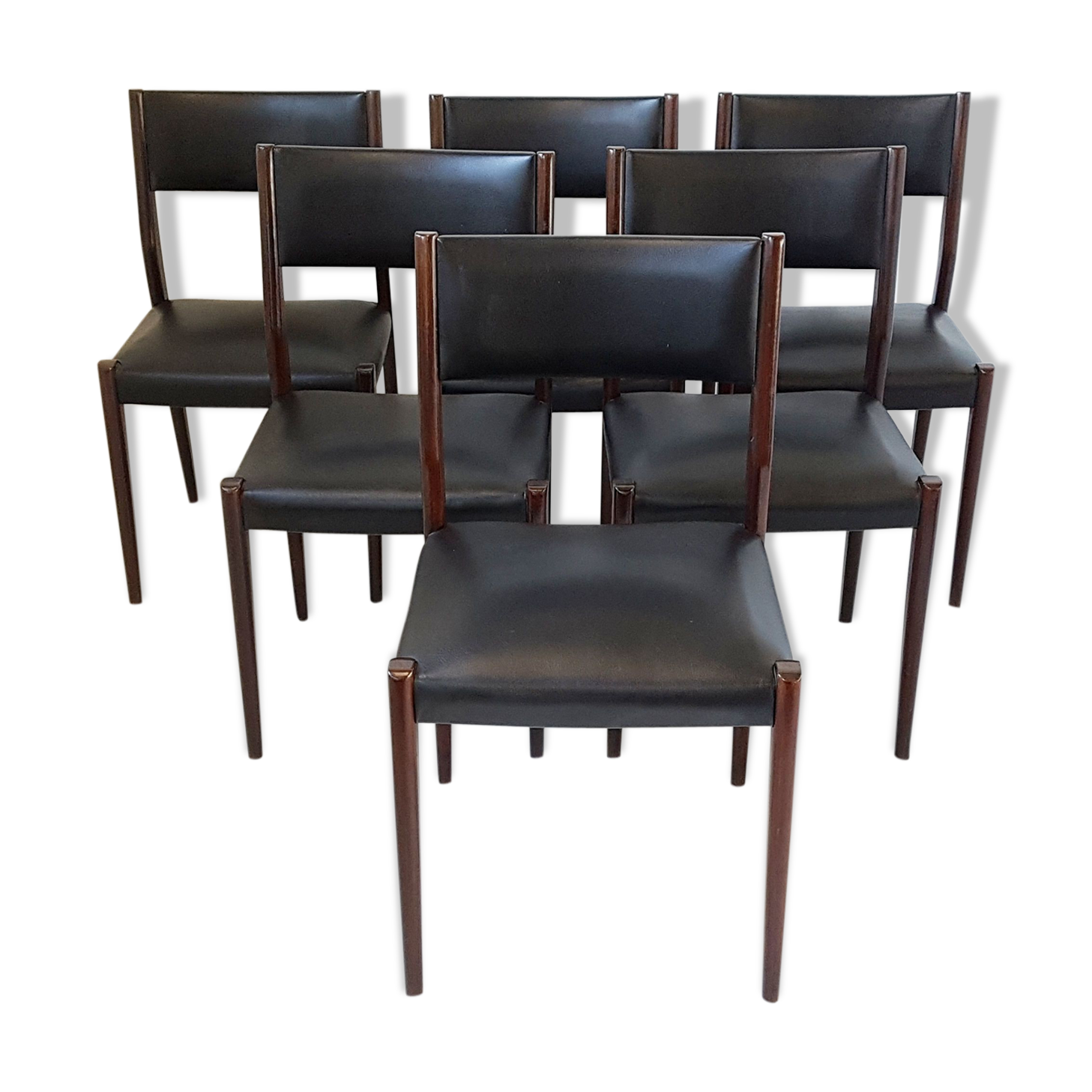 Suite of 6 Scandinavian chairs 1960