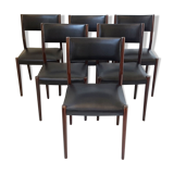 Suite of 6 Scandinavian chairs 1960