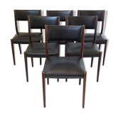 Suite de 6 chaises scandinaves 1960
