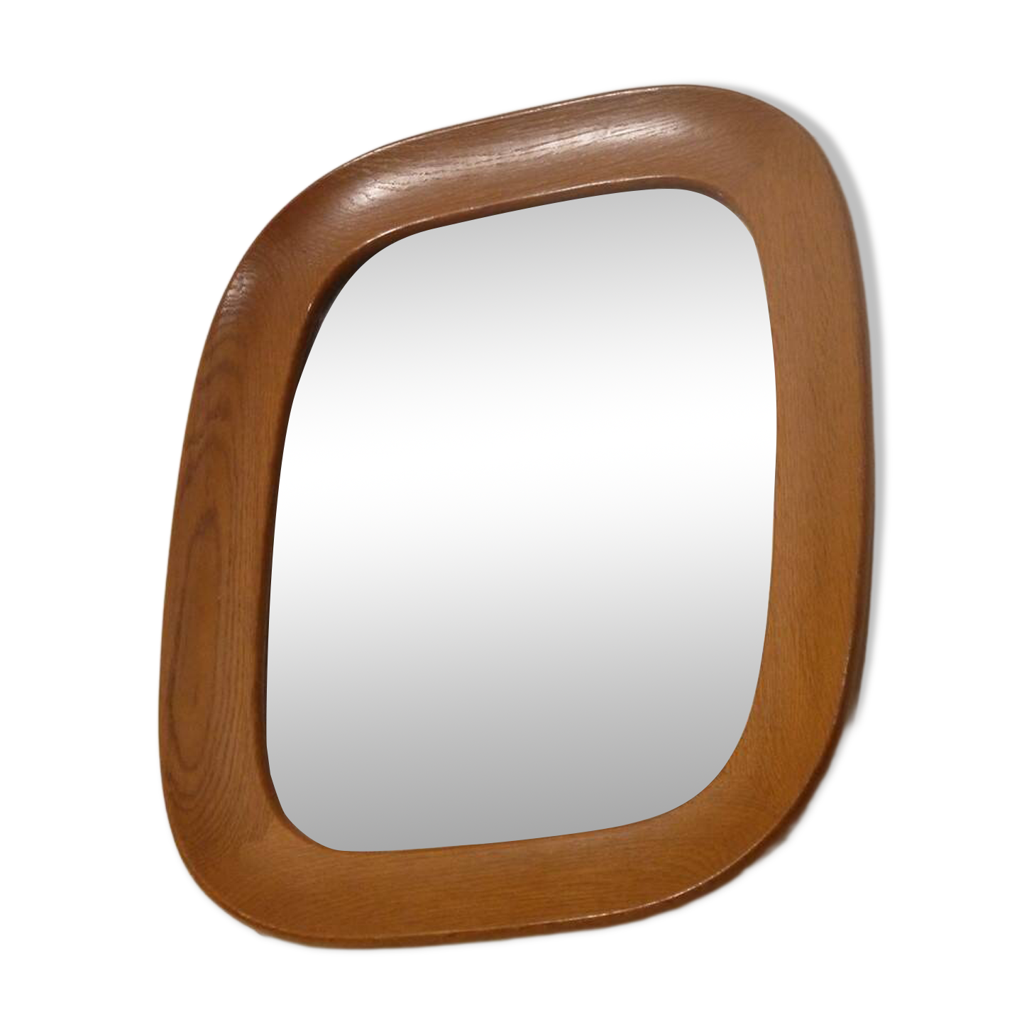 Scandinavian wooden mirror 1960