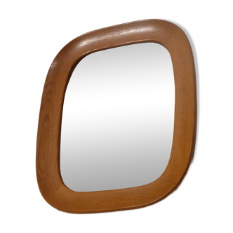 Scandinavian wooden mirror 1960