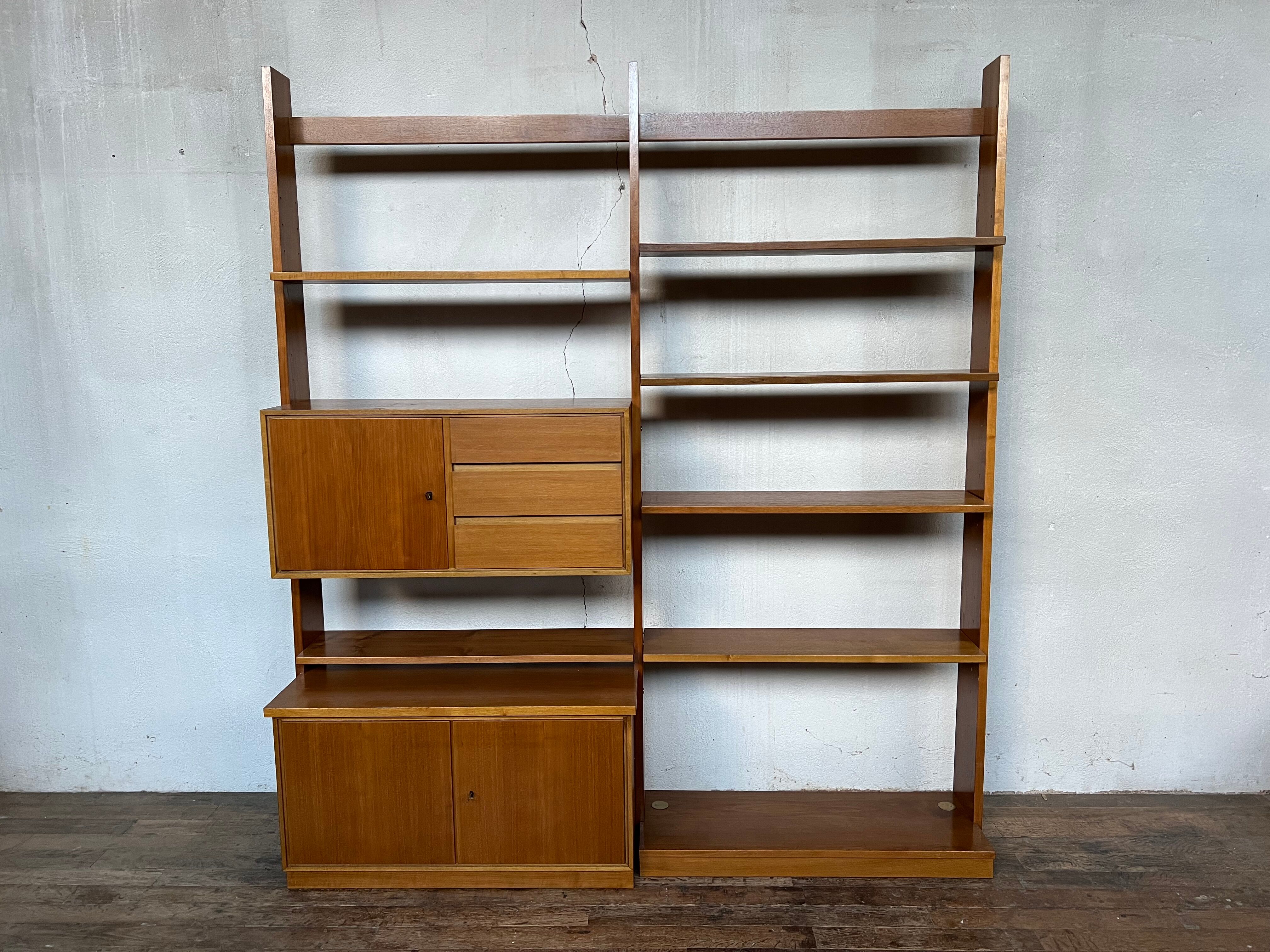 Etagère bibliothèque scandinave en teck 1960