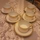 5 tasses et sous tasses  porcelaine limoges  gda