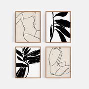 4 giclee prints. Figures wall art set of four, A3