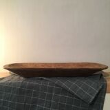 Large artisanal solid wood dish