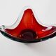 Ruby platter, Murano glass, Italian design, 1960s, made in Italy