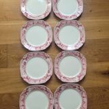 8 flat plates from Sté Céramique Maestricht, Victoria model