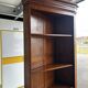 Corner library in solid cherry wood - 20th century