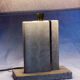 Office lamp in travertine and laiton 1970s