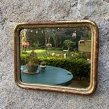 Louis-Philippe mirror gilded with gold leaf