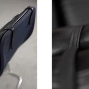 Mid-Century Rare Black Leather Scandinavian Armchair by Ire Möbel, 1970s, Set of 2