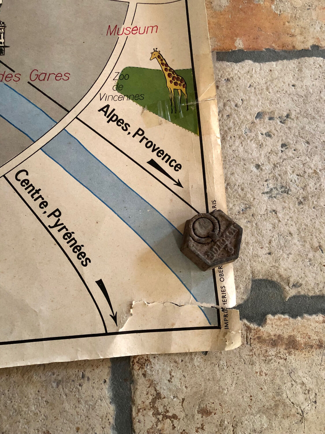 Old school map of Paris