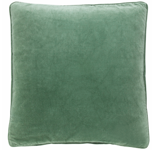 Coussin en velours 50x50cm couleur vert lichen