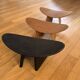 Set of 3 Shoggi meditation stools by Alain Gaubert, 1980s.