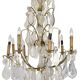 Important gilded bronze chandelier with pendants in the Louis XV style.