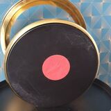 Brass and opaline lamp