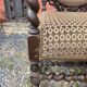 Three-seater armchair in Louis XIII style made of oak from the 19th century.