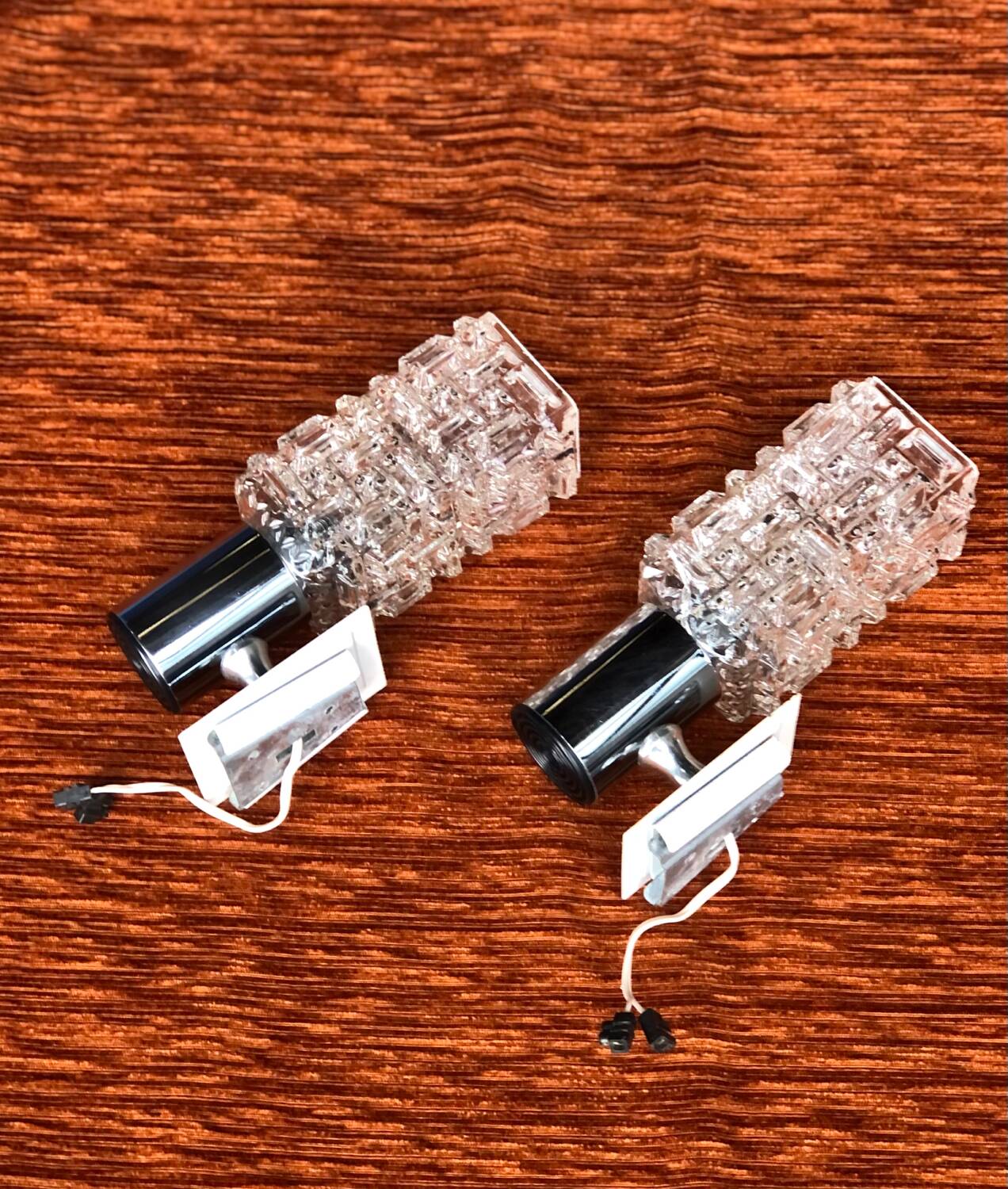 Pair of Targetti wall lights, 1970