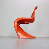 Orange Original Panton S Chairs by Verner Panton for Herman Miller, 1968