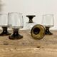 6 vintage liqueur glasses