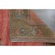 Handmade Turkish Vintage Oushak Runner Rug Pink Green Runner 105x327