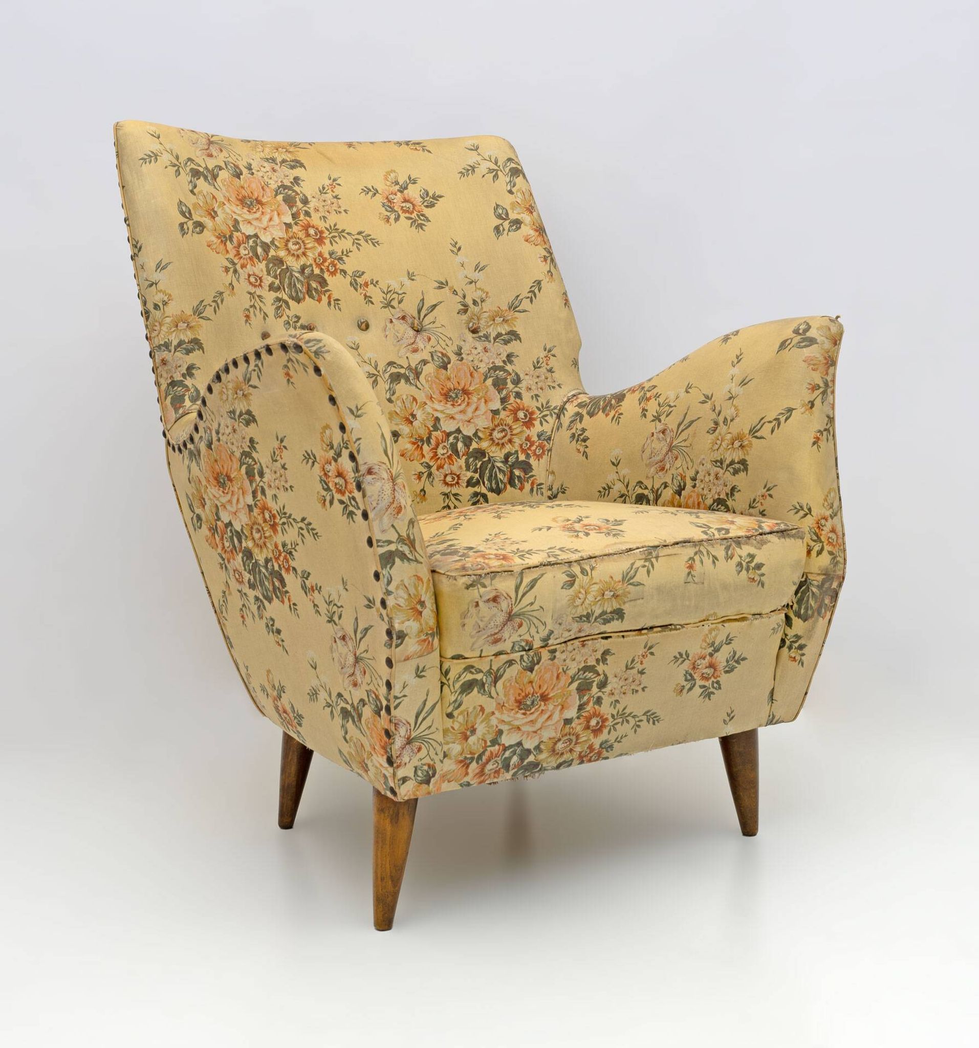 Attributed to Gio Ponti Mid-Century Modern Italian Armchairs by ISA, 1950s
