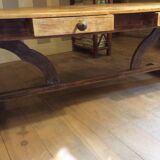 Two-drawer farmhouse table