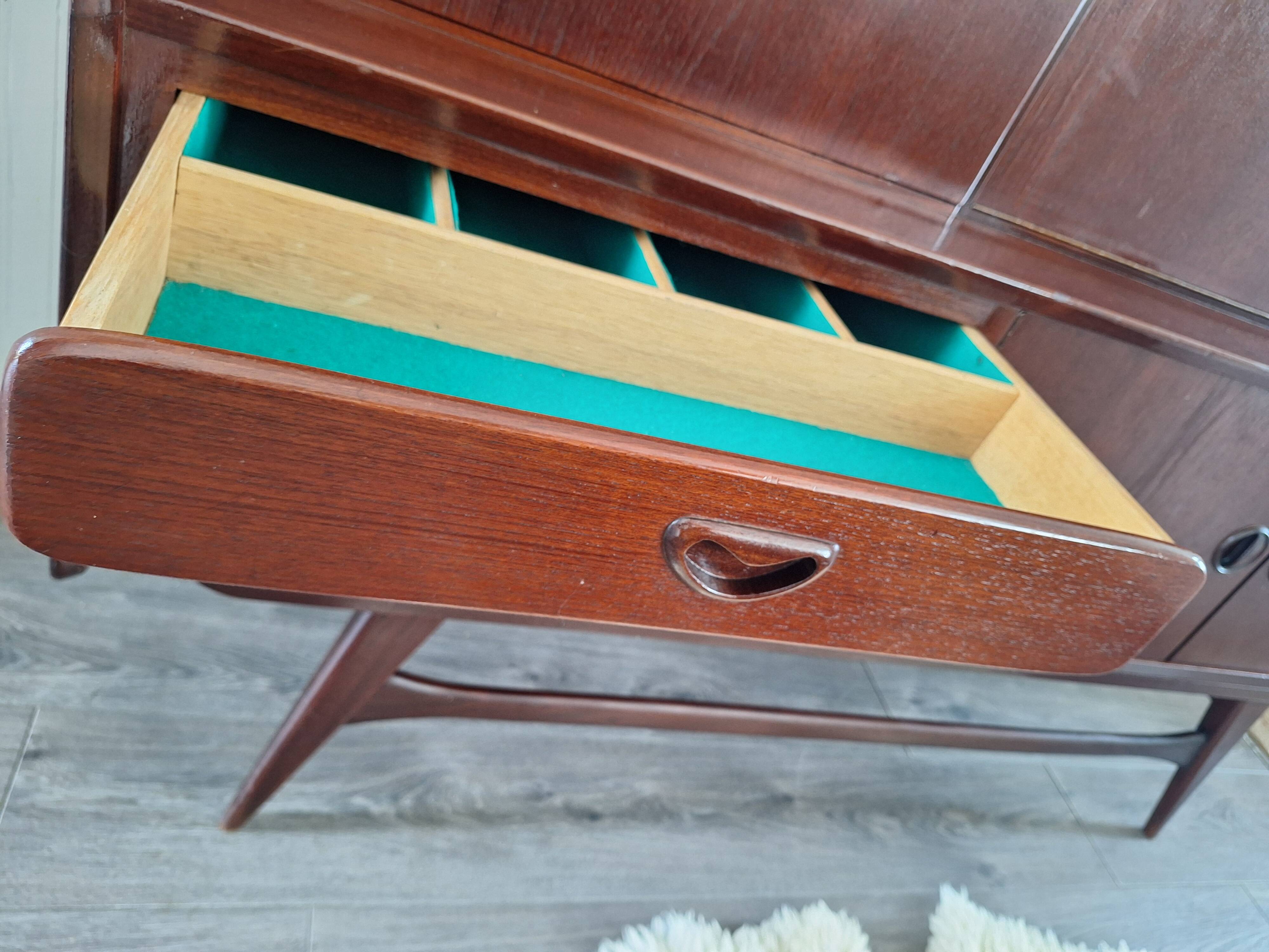 Vintage enfilade Louis van Teeffelen for Wébé, secret buffet cabinet.