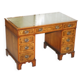 Victorian desk Merryweather in walnut and oak 1885 with leather.