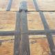 Old Vintage Indian Box on Wooden Wheels Early 20th S