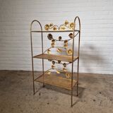 Gilded étagère, French, 1960s